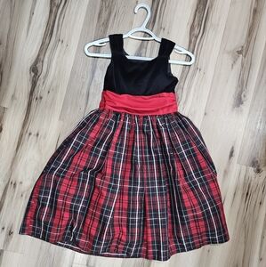 Girls Chaps Black Velvet Dress